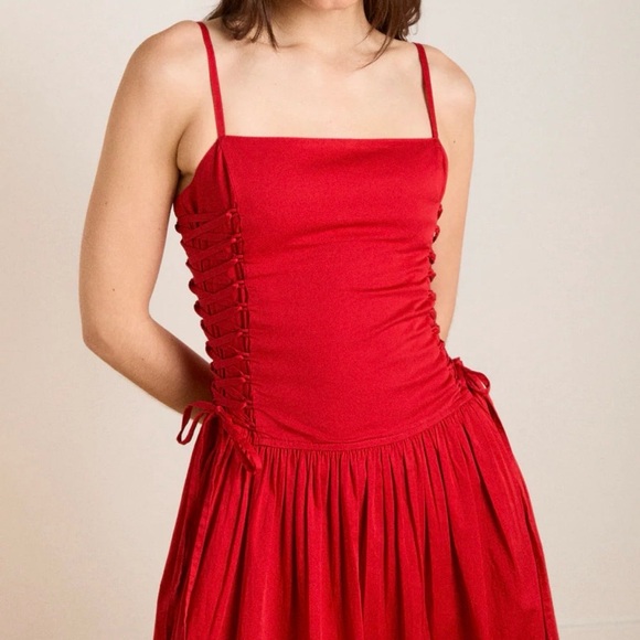 Damson Madder Red Angelina Midi Dress - Picture 8 of 16
